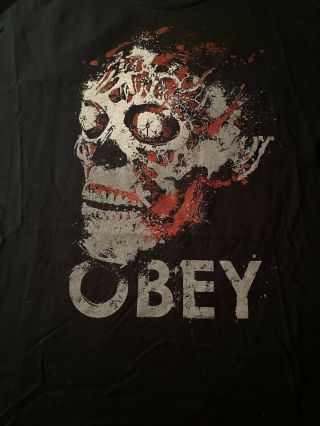 Vintage Horror “they Live” Obey T - Shirt Size Medium,  Horror Block Exclusive.