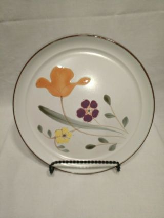 Noritake Hello Spring Flowered Dinner Plate 10 5/8 " Stoneware Japan 8551