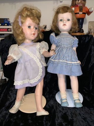 Vintage American Character 15 " Blonde Sweet Sue Doll Set Of Two 1950s