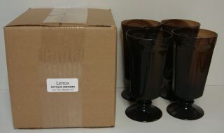 Lenox Antique (brown) Ice Tea Glasses Set Of Four More Items Here