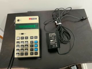 Vintage Japan Sharp Pc - 1802 Scientific Calculator With Power Adapter Vtg