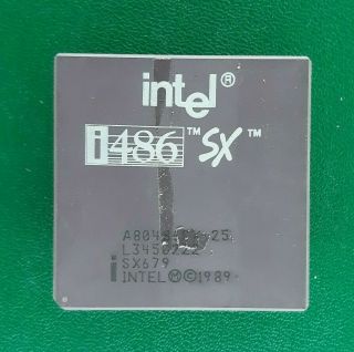 1x Intel 486 Vintage Ceramic Cpu For Gold Scrap Recovery `1dd