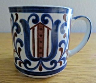 StyleCraft Blue Brown Stoneware Coffee Mug 1440 Japan 3
