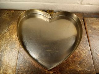 Vintage Copper Heart Shape Kitchen Mold Tin Primitive Farmhouse Decor