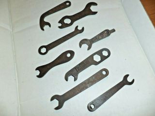 Anitque / Vtg - (8) 1910 1935 Model A,  Model T,  Ford Chevy Tune - Up Wrench Tools