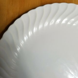 Sheffield Bone White Swirl Earthenware 12 Inch Round Chop Plate 3