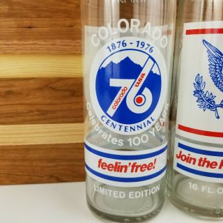 Vintage 1976 Pepsi Cola Colorado Bicentennial Centennial 100yrs 16oz Bottle 2pk 2