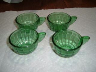 Childrens Akro Agate Stacked Disc Interior Panel Large Trans.  Green Cups