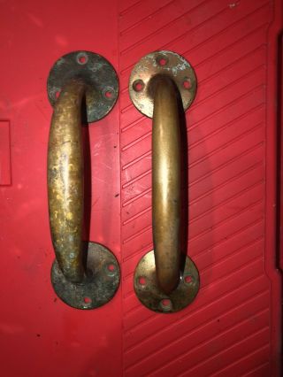 Vintage Heavy Brass Door Or Gate Pull Handle