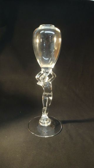 Cambridge Glass Crystal Nude Stem Statuesque Bud Vase 3011