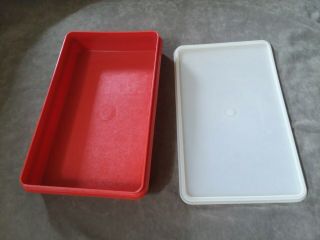 Vintage Tupperware 794 Paprika Deli Meat Cheese Bacon Container W/ 795 Lid