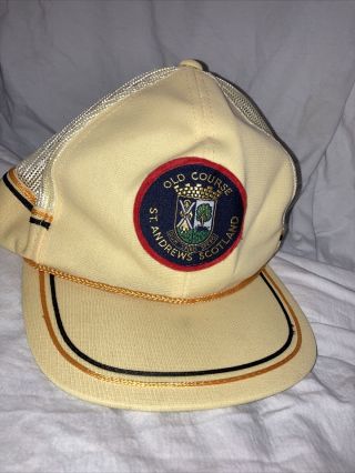 Rare Vintage St.  Andrews Golf Hat Adult M/l Adjustable Cap The Old Course