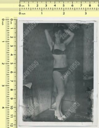 Hairy Armpits Bikini Raised Arms Bikini Woman Lady Female Vintage Photo