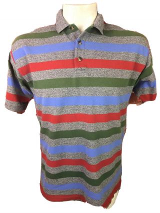 Vintage Gant Rugby Polo Shirt Mens Large Colorblock Stripe Cotton (76)
