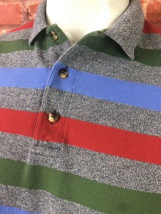 Vintage Gant Rugby Polo Shirt Mens Large Colorblock Stripe Cotton (76) 3