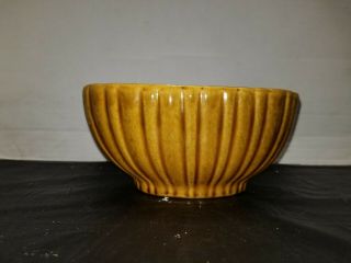 Vintage Haeger Pottery Ribbed Oval Bowl Planter Mid Century 4080 USA brown 2