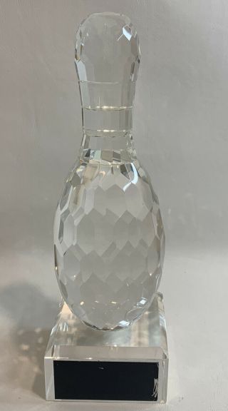 9” Crystal Bowling Pin Trophy Sparkle