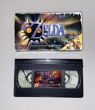 Vintage Rare The Legend Of Zelda Majora’s Mask Vhs Tape