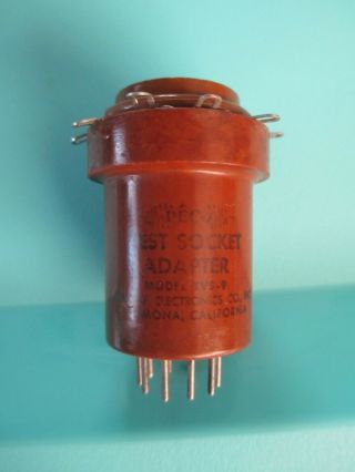 Vintage Peco Model Tvs - 9 Tube Socket Test Adapter 9 - Pin