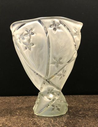 Rare Consolidated Glass Co.  Line 700 Martele Design Fan Vase 2 Available