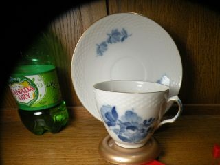 2pc 8194/8261 Braided Royal Copenhagen Blue Flower Denmark Cup & Saucer C