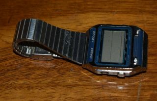 Rare Casio T - 2000 Stainless Steel Vintage 1980 