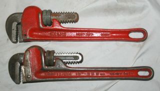 Vintage Sears & Craftsman 10 " Heavy Duty Pipe Wrenches