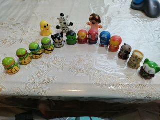 Rare 15 Different Vintage Monster Head Finger Puppet Vintage Gumball Charms