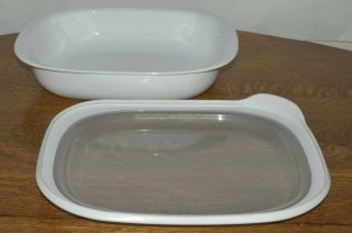 Corning Ware Simply Lite 3 Qt Casserole With Plastic Lid In
