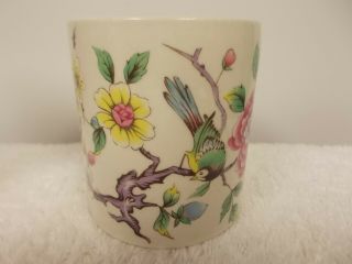 James Kent Old Foley Bird & Flowers Porcelain Cup Votive Candle Holder