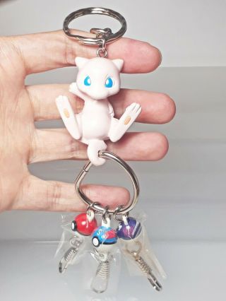 Mew Pokemon Figure Keychain Banpresto 2000 Ufo Prize Vintage Toy Japan 2 "