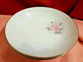 Vintage Noritake Roseville China Soup/cereal Bowl Set Of 2 Pink Rose 6238