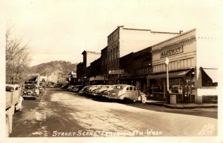Rppc - Leavenworth,  Washington - A Street Scene Downtown - In 1950 - Vintage