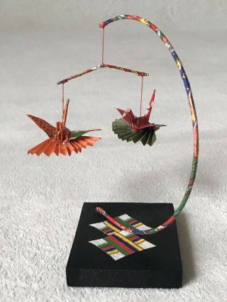 Vintage Origami Paper Cranes Mobile