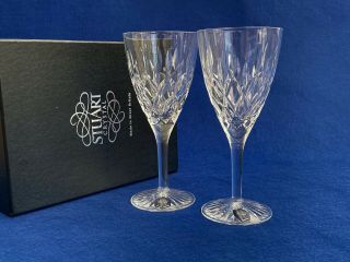 A Stuart Crystal Tewkesbury Wine Glasses - Boxed - Cut Crystal
