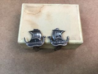 Vintage Denmark C O Frydensberg 830 Silver Clip Earrings