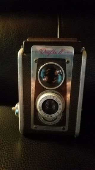 Vintage Kodak Duaflex Iv Box Camera F:8 72mm With Verichrom Pan Settings,  Rare.