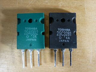 Toshiba 2sc3281 2sa1302 Vintage Matched Pair Transistors