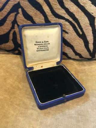 Box Vintage Presentation Case Old Victorian Silk Velvet Bracelet Earring Pendant