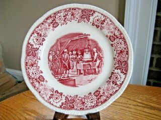 Homer Laughlin Historical America Liberty Bell Red 7 3/8 " Dessert/pie Plate