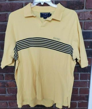 Ralph Lauren Polo Sport Vintage 90s Short Sleeve Casual Shirt Mens Xl Yellow