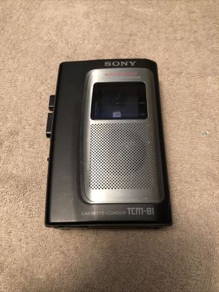 Vintage Sony Cassette Recorder Tcm - 81 Portable Cassette Player Recorder