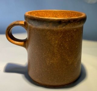 Vintage Mccoy Mid 20th C.  Stoneware Mug,  Brown 1412 Mid - Century Modern 3.  5”