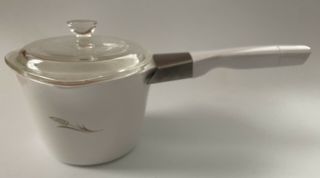 Vintage Corning Ware Wheat Pattern P - 55 - B 1 Qt Sauce Pan With Lid & Handle