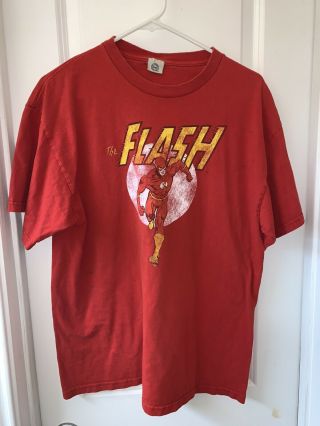 Vintage 2006 The Flash Dc Comics T Shirt Red Graphic L Men 