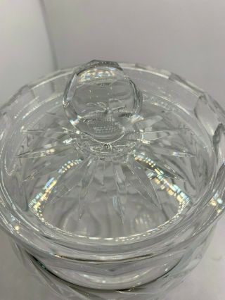 Vintage Waterford Crystal Irish Cut Glass Glandore Biscuit Barrel With Lid 2