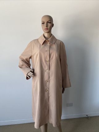 Vintage 1960’s Usa Made Misty Harbor Beige Trench Coat Removable Wool Lining 16p