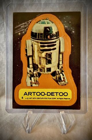 1977 Star Wars - Artoo - Detoo R2d2 - Series 1 Sticker No.  6 - Topps Vintage Card