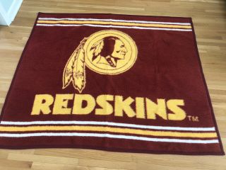 Vtg Washington Redskins Biederlack Stadium Blanket Fleece Throw 56 X 48 Usa