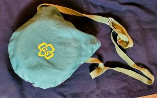 Vintage Girl Scout Mess Kit with Plaid Carrying Bag 3